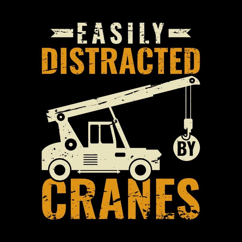Facilement distrait par les grues - Funny Crane Driver