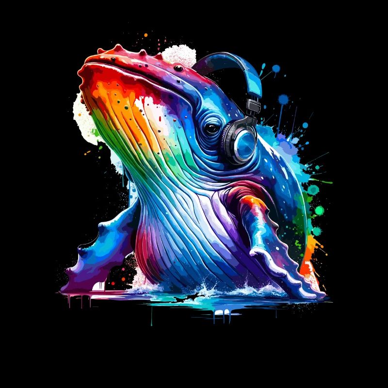 Splash Art Kopfhörer Buckelwal Buckel