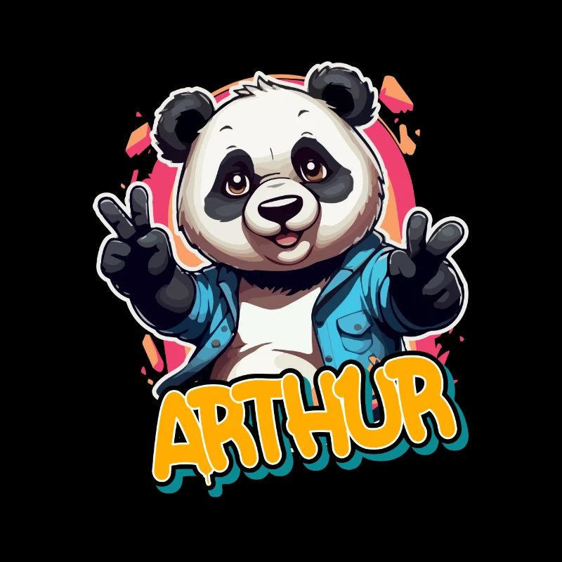 ARTHUR - Handsome boy name with cool panda