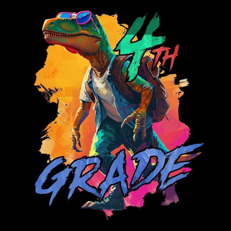 Dino Satchel 4th Grade Elementary School Boy