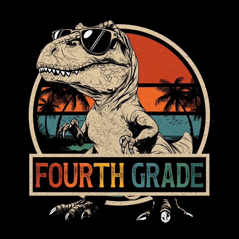 4. Klasse Dinosaurier T-Rex Sonnenbrille Dino