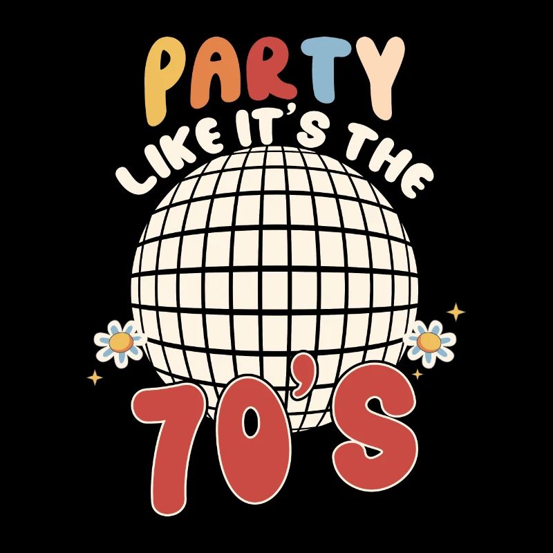 Disco Groovy Hippie 70s 80s Vintage Seventies