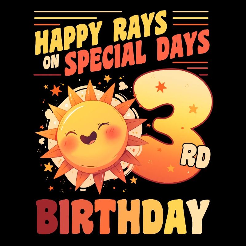 Happy Rays On Special Days 3rd Birthday 3 Years