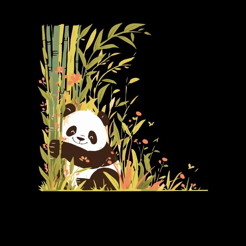 Panda Ours Bambou Panda Japonais