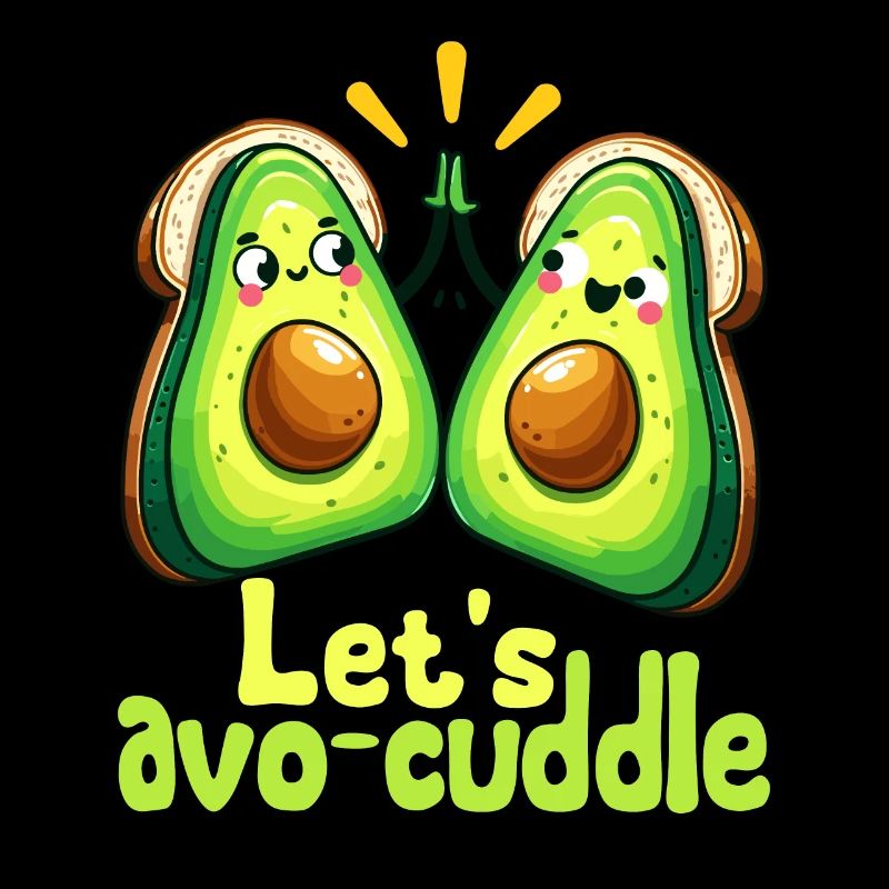 Faisons des câlins avo motif mignon