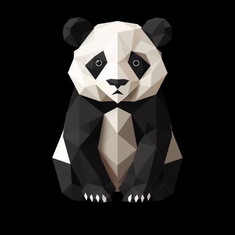 Panda Ours Origami Panda géant japonais