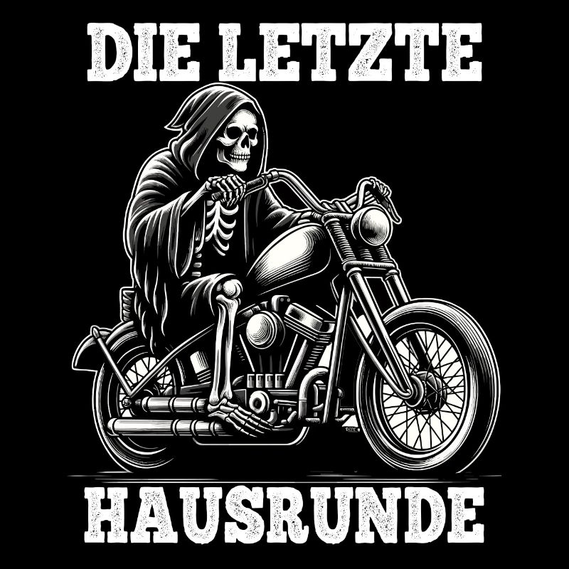 Skeleton Biker The Last House Lap Motorcycle Fan