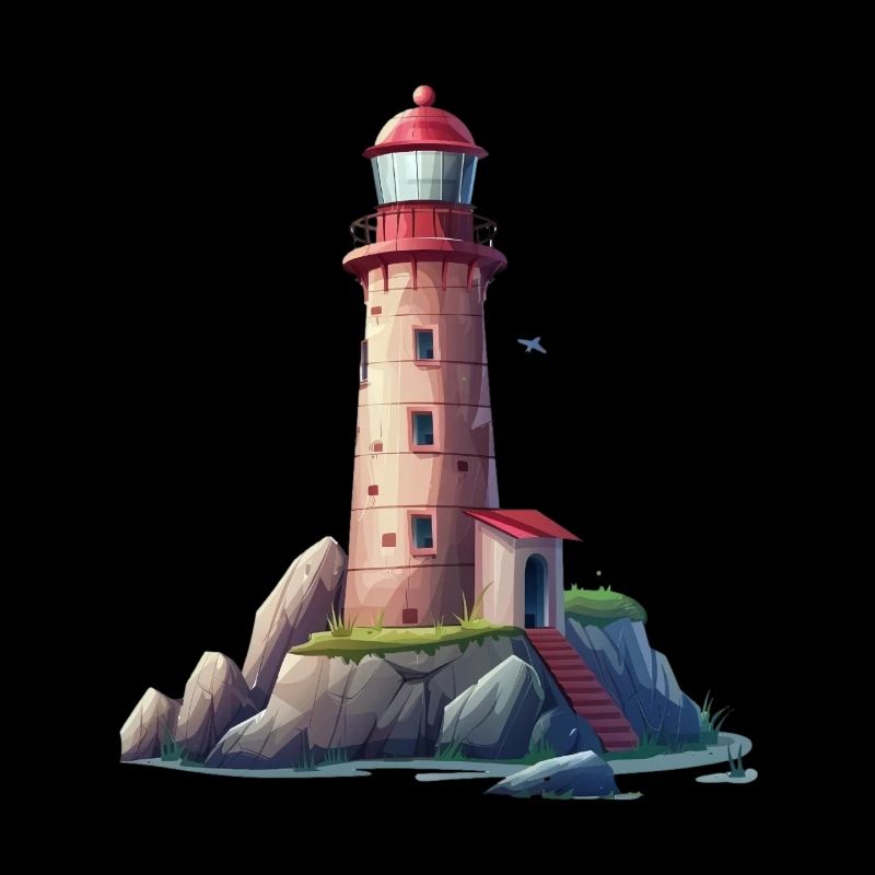 Phare sur la côte rocheuse