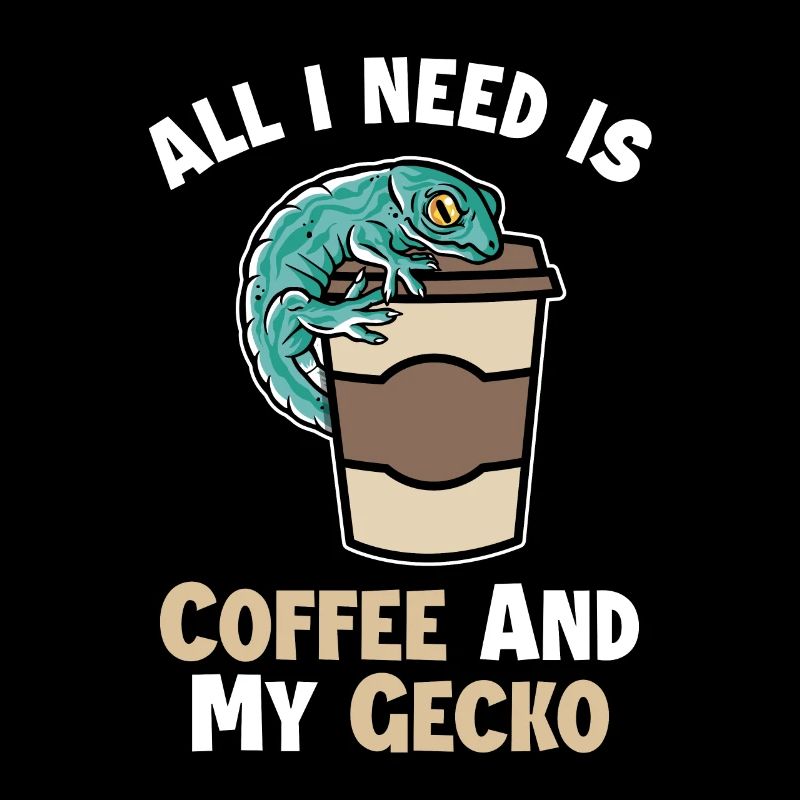 Coffee and my Gecko Lizard Gekkota Crested