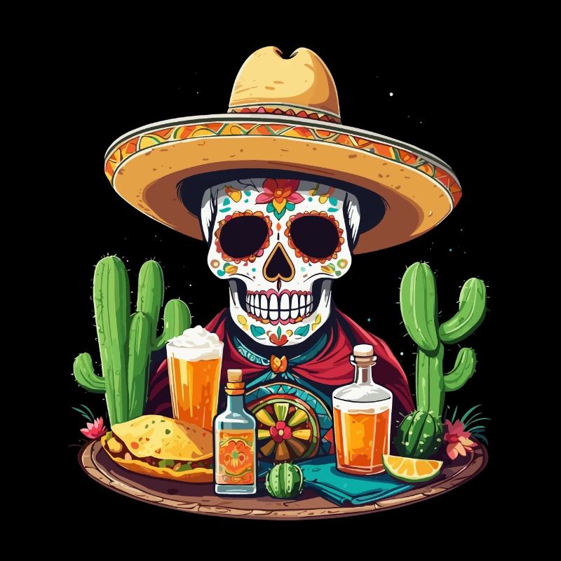 Tequila Skull Cinco De Mayo Mexique Célébration