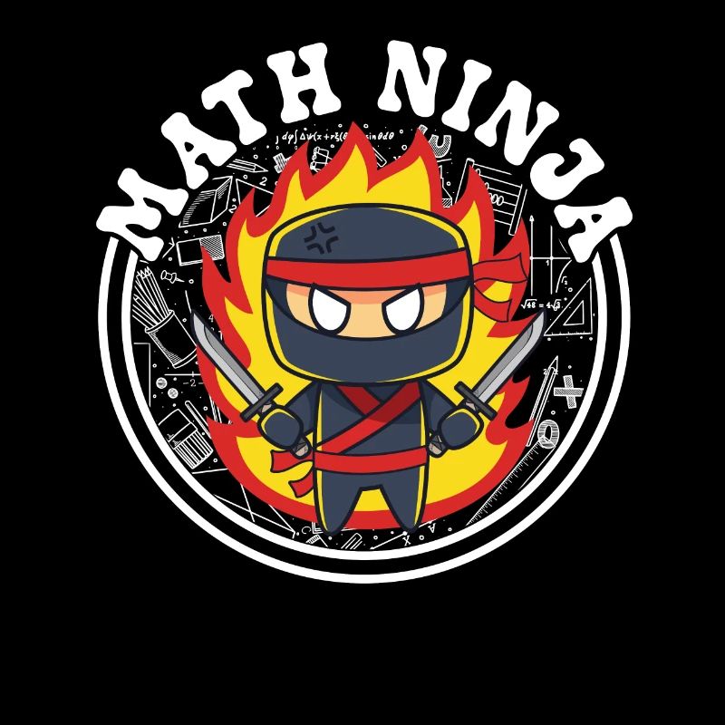 Funny Math Ninja Mathematics Geek Numbers