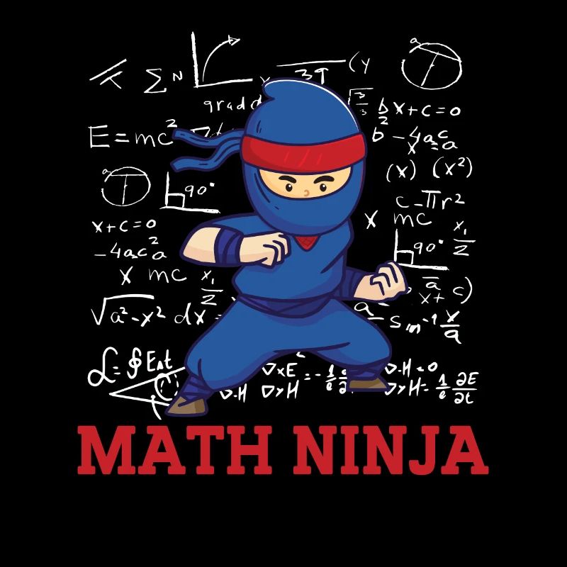 Funny Math Ninja Mathematics Geek Numbers