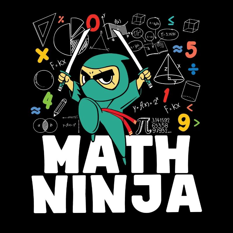 Funny Math Ninja Mathematics Geek Numbers