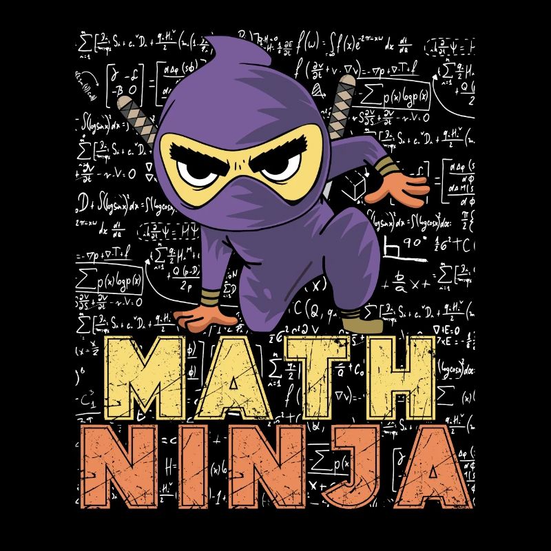 Funny Math Ninja Mathematics Geek Numbers