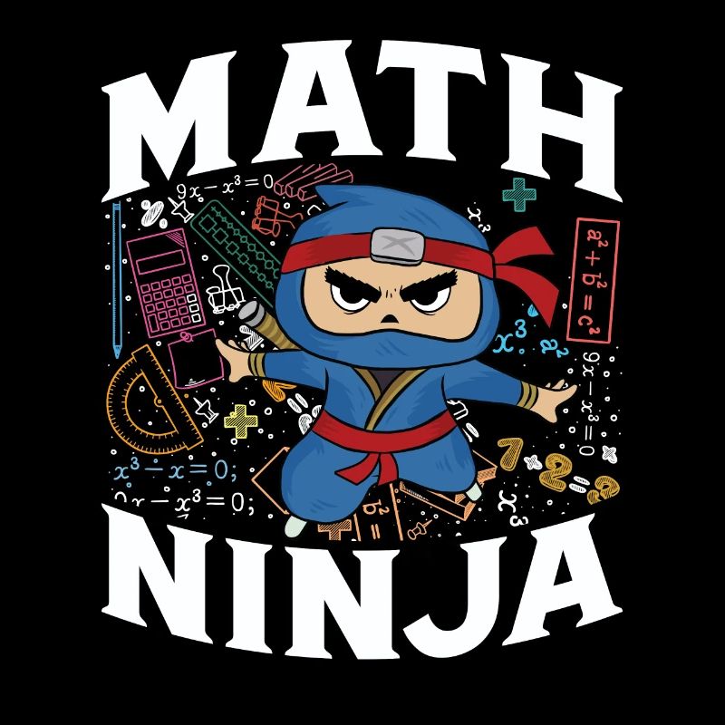 Drôle Math Ninja Mathématiques Geek Nombres