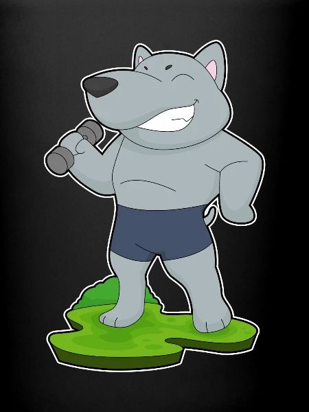 Dog Bodybuilder Dumbbell Bodybuilding