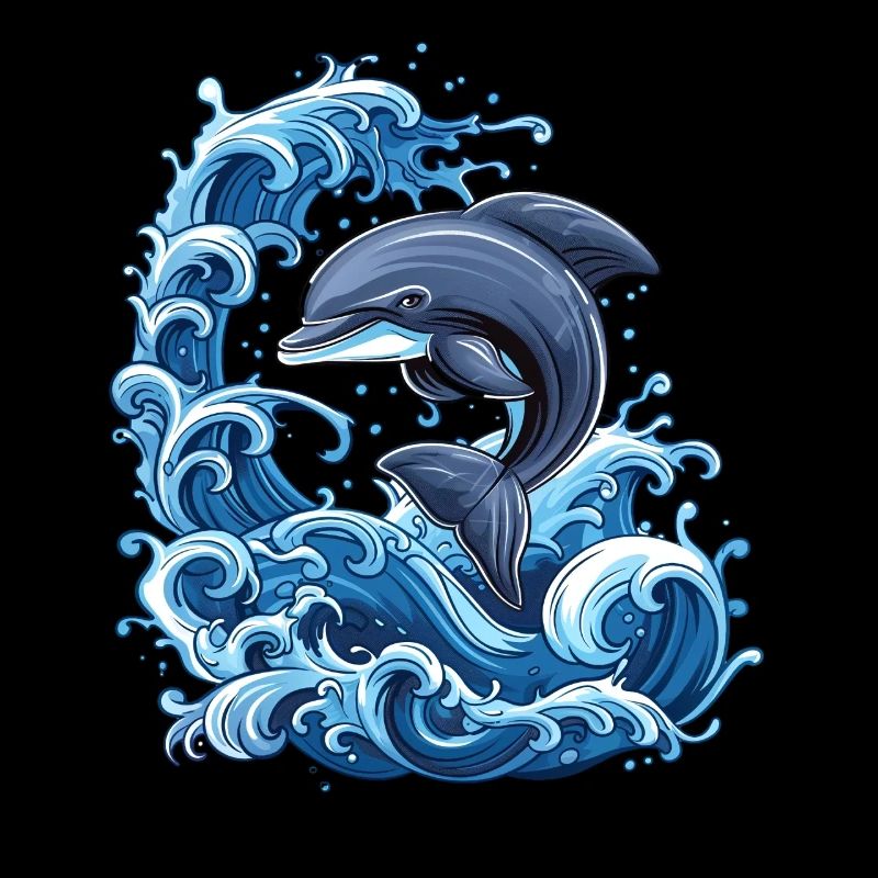 Dauphin, L’Eau, Vagues, Océan
