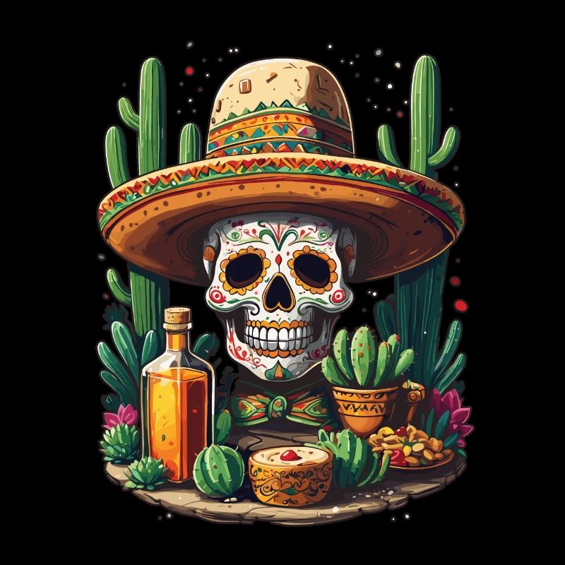 Tequila Drink Skull Cinco De Mayo Mexiko Feiern