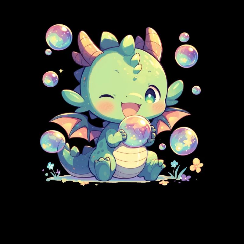 Drache Bubbles Kawaii Drache Kinder