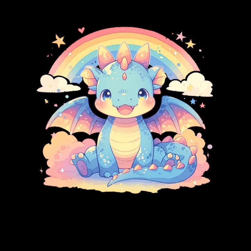 Drache Regenbogen Kawaii Drache Kinder