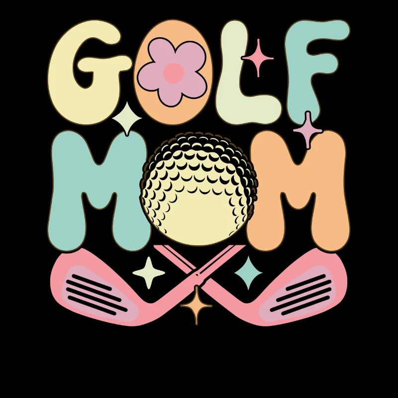 Golf Mom Groovy Golfer Golfer Golfer Golf Game