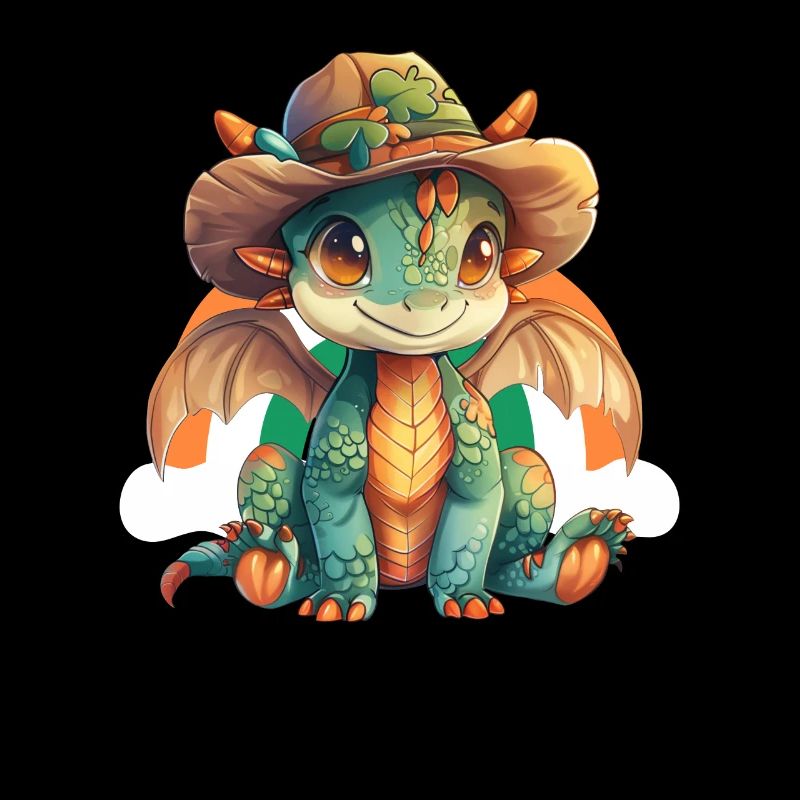 Drache St. Patricks Day Irischer Regenbogen