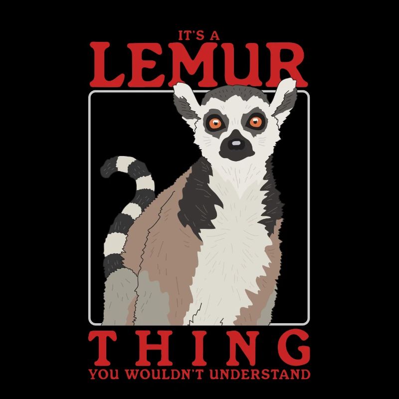 Lemur Ringelschwanz Lemuren Katta Lemure Geschenk