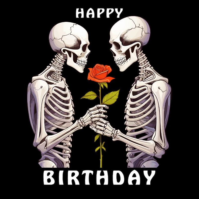 SQUELETTE JOYEUX ANNIVERSAIRE