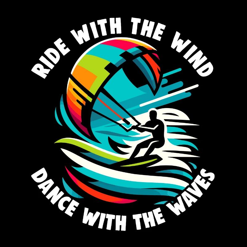 Kitesurfing Ride with the wind Kitesurfer