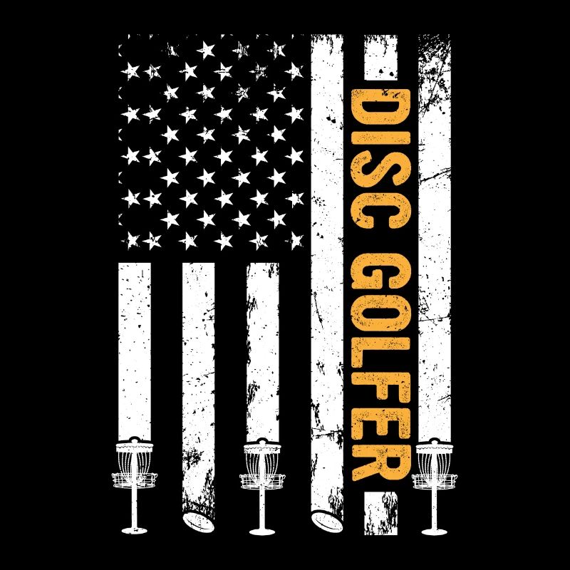 Disc Golf Disc Golfing Us Flag Disc Golfer