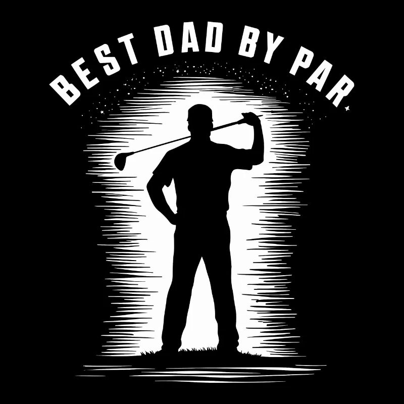 Bester Papa Durchschnitt Golfer Silhouette