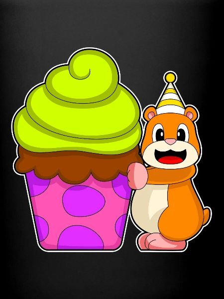 Hamster Birthday Cupcake