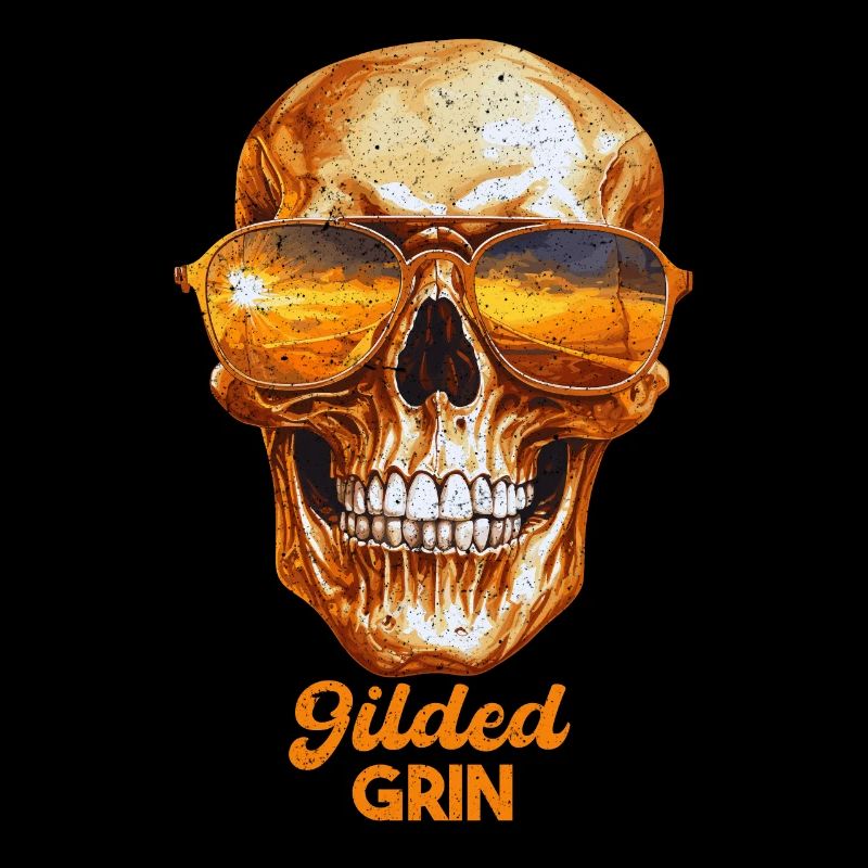 Gilded Grin, Schädel, Gold, Skelett, Geschenk