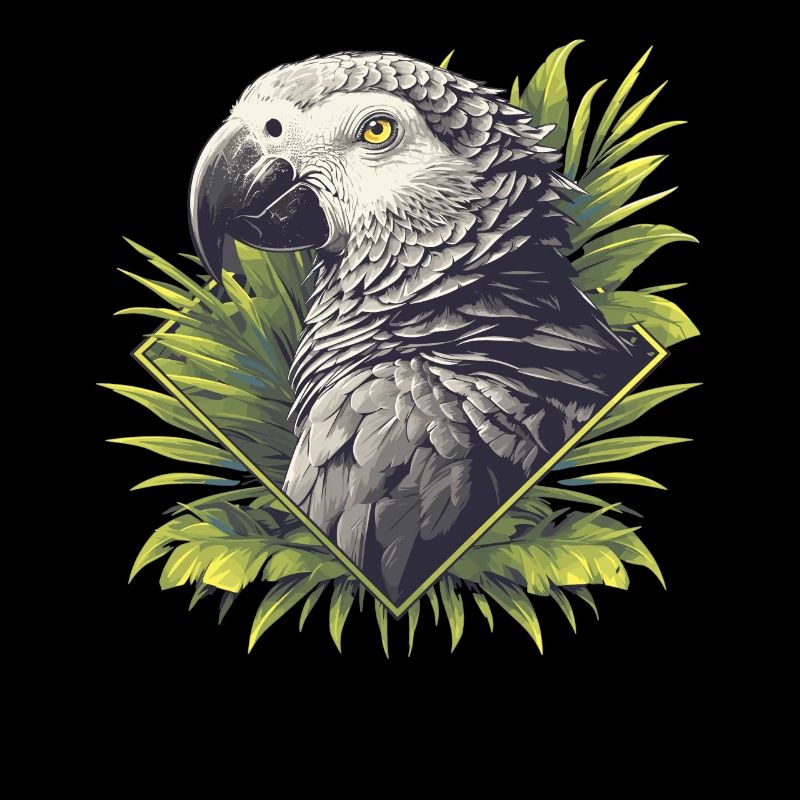 Perroquets gris d’Afrique
