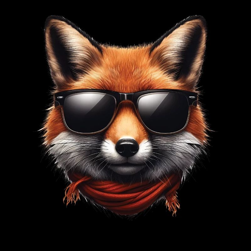 Fuchs Mit Sonnenbrille, Digitale Kunst, Wildtier
