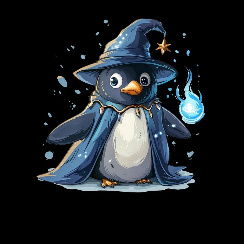 Pingouin Sorcier Kawaii Pingouin Mignon