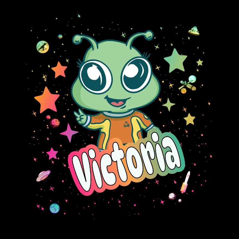 VICTORIA - Schöner Mädchen Name mit süßem Alien