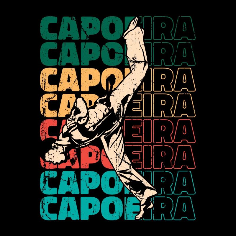 Retro Capoeira Text Ginga Capoeirista Dance