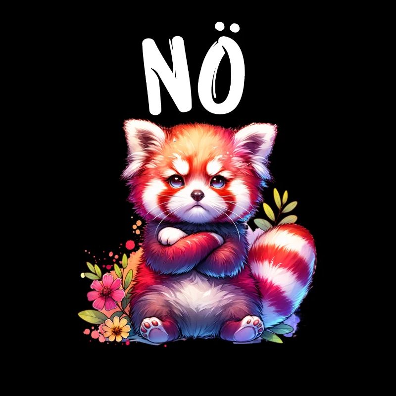 Red Panda Funny Saying Nope Fire Fox