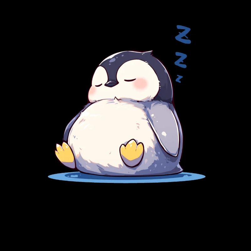 Pingouin endormi Pingouin Kawaii Mignon