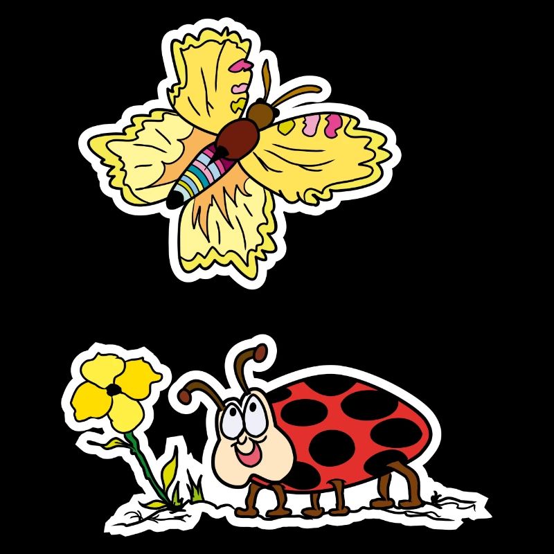 Maybug - fascinated seeing the colourful butterfly