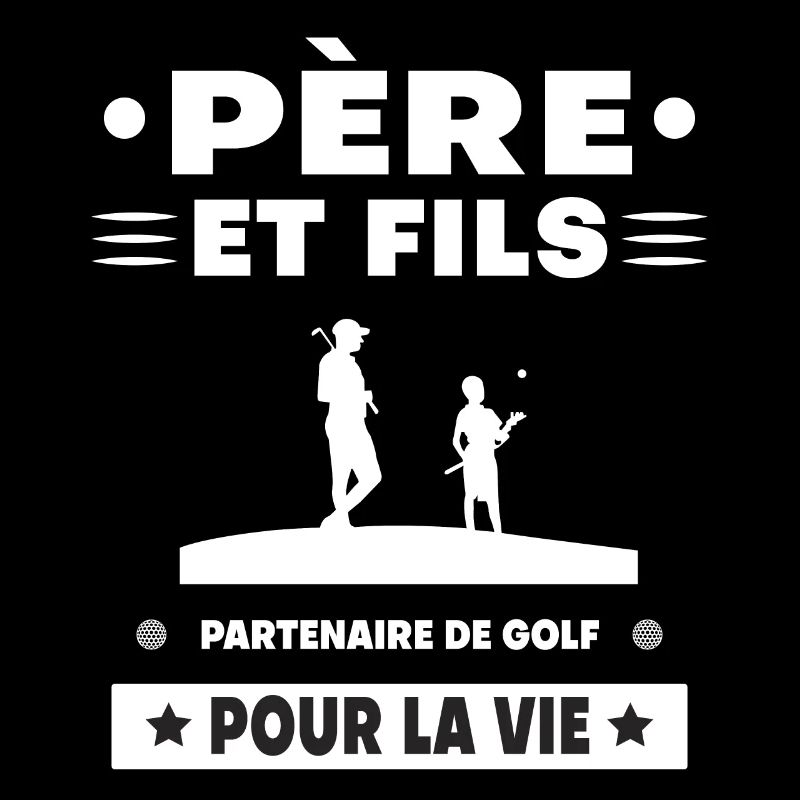 Vater und Sohn Golf Duo Mann Papa Golfer