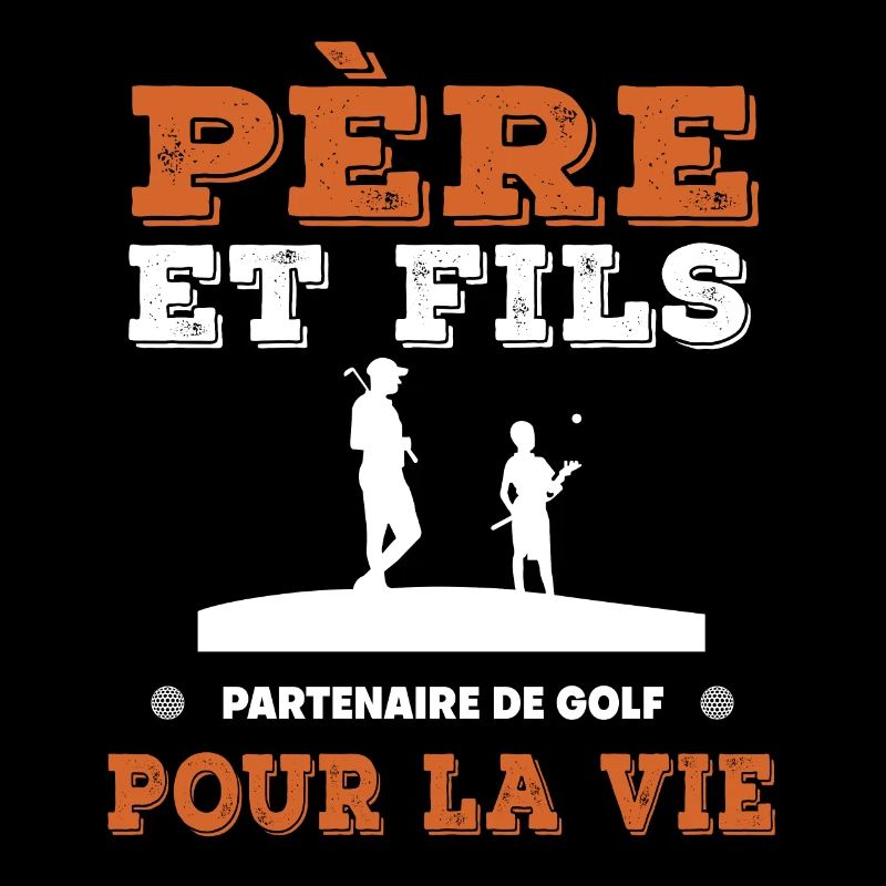 Vater und Sohn Golfpartner Leben Papa Golfer