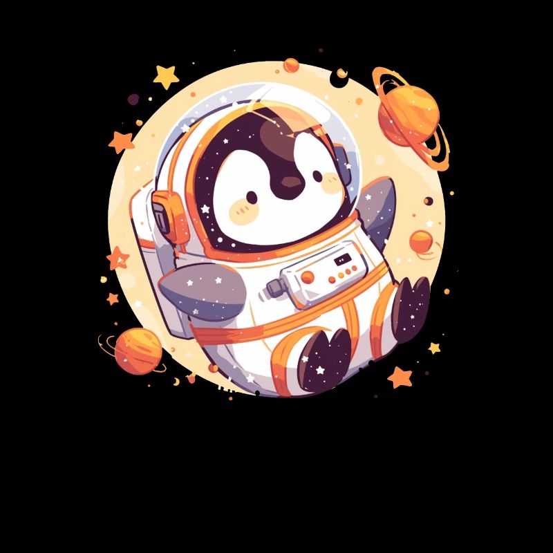 Penguin Astronaut Kawaii Penguin Cute