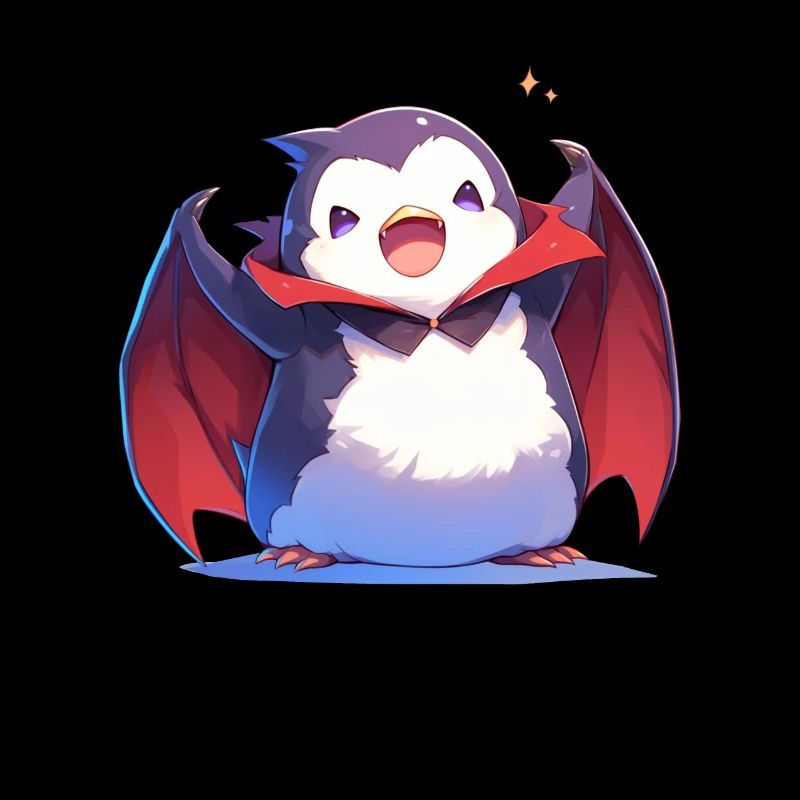 Penguin Vampire Halloween Penguin Cute