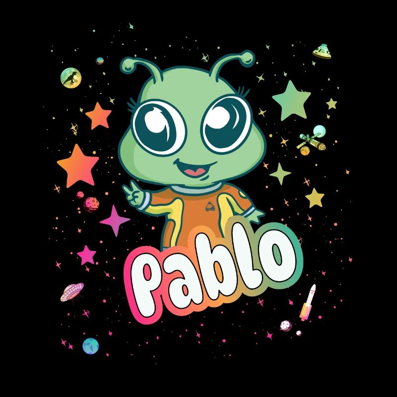 PABLO - Schöner Junge Name mit süßem Alien
