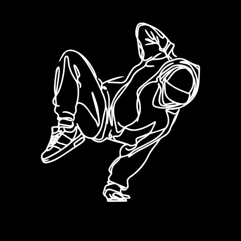 Dessin de breakdancer