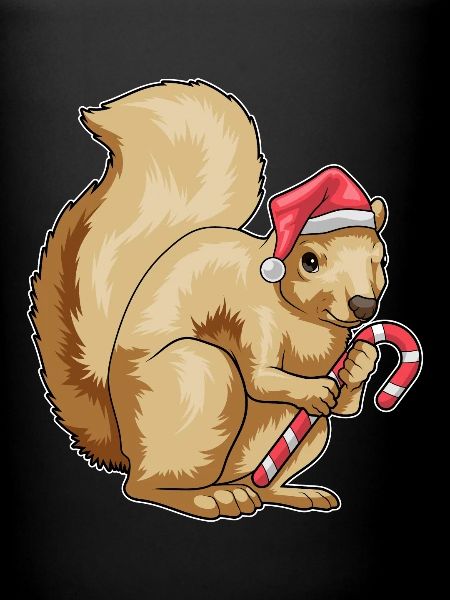 Canne de Noël écureuil