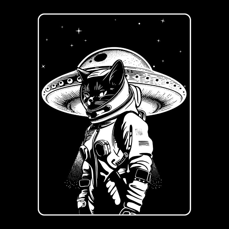 Chat, Astronaute, Extraterrestre, OVNI, Science fiction