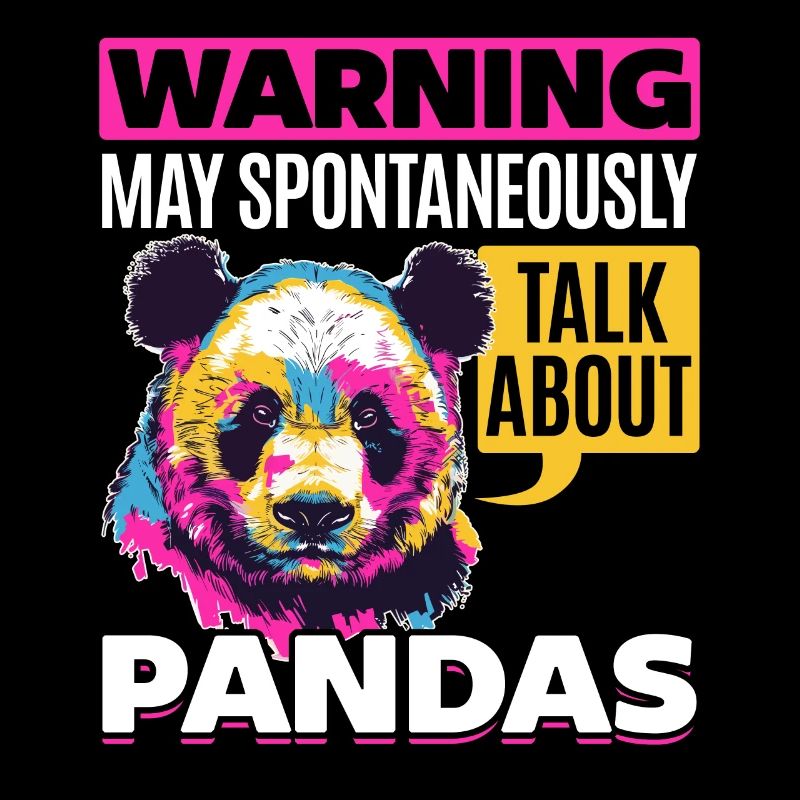 Avertissement drôle d’animal panda peut spontanément